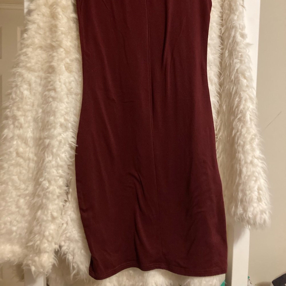 The Brak Up Maroon And White “OVER IT” dress🤍😍‼️ - Picture 4 of 4